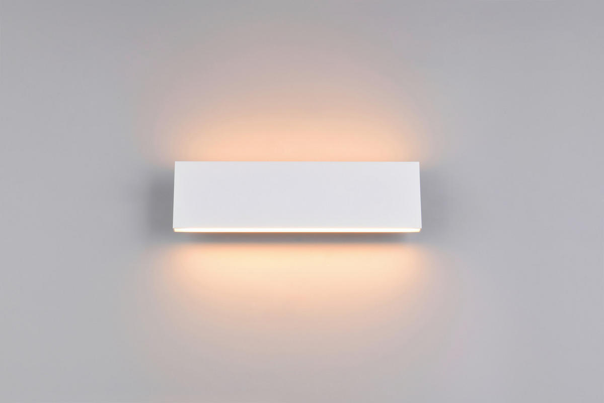 LED-WANDLEUCHTE - Weiss, Design, Kunststoff/Metall (28/8/4,5cm) - Novel