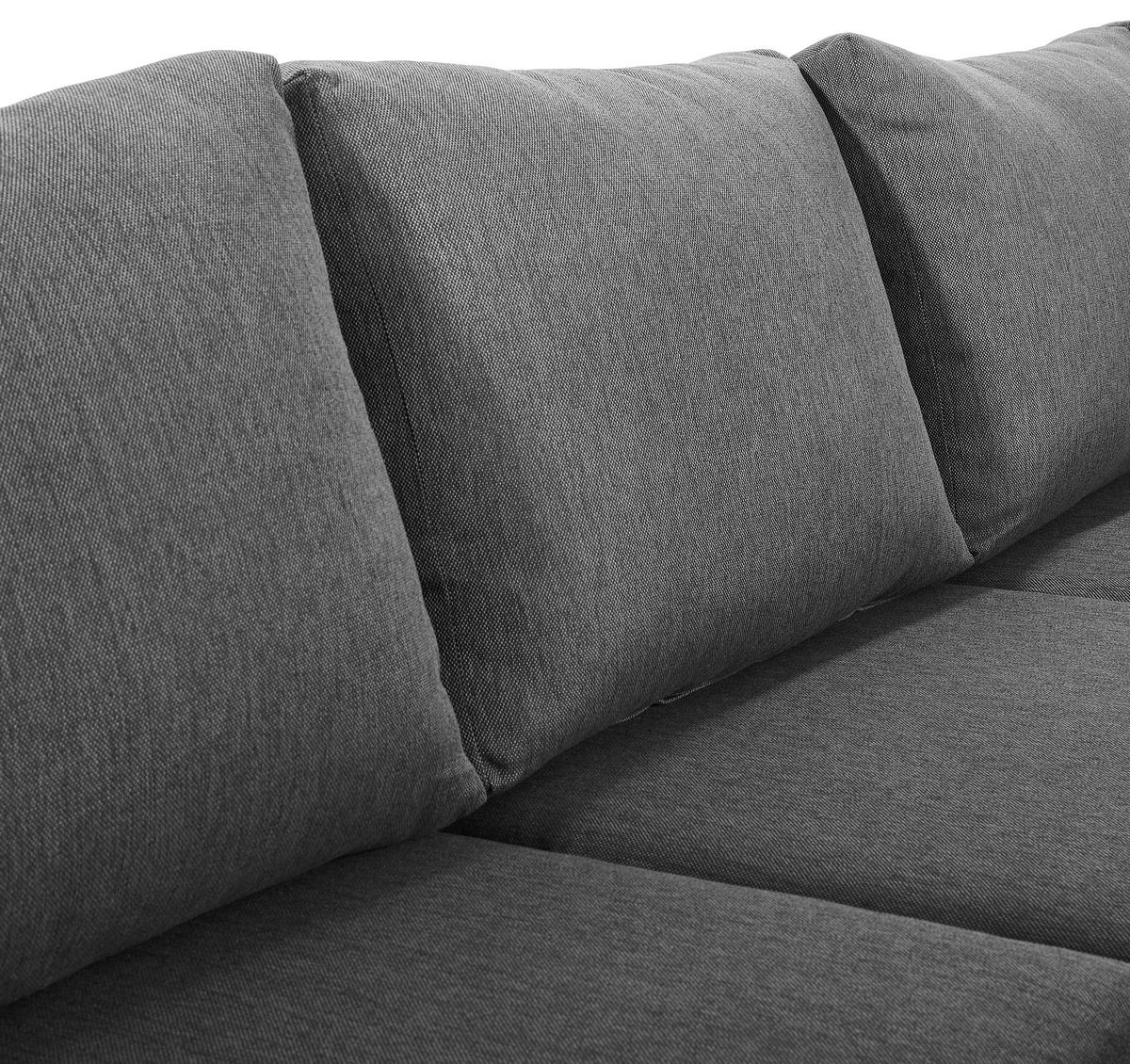 DINING-LOUNGESET 5-teilig  - Dunkelgrau/Hellgrau, Design, Kunststoff/Textil (259/199cm) - Amatio