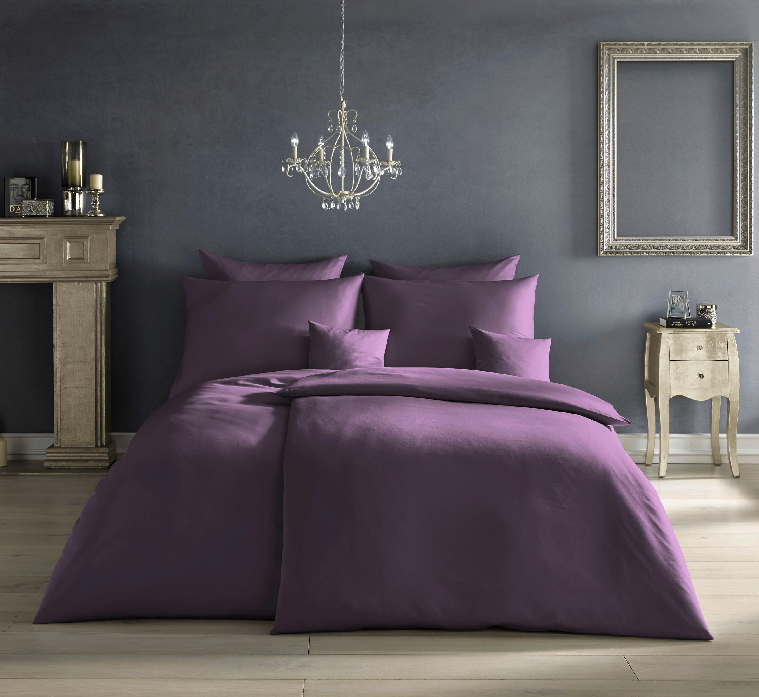BETTWÄSCHE Satin 200/220 cm  - Lila, Basics, Textil (200/220cm) - Fleuresse