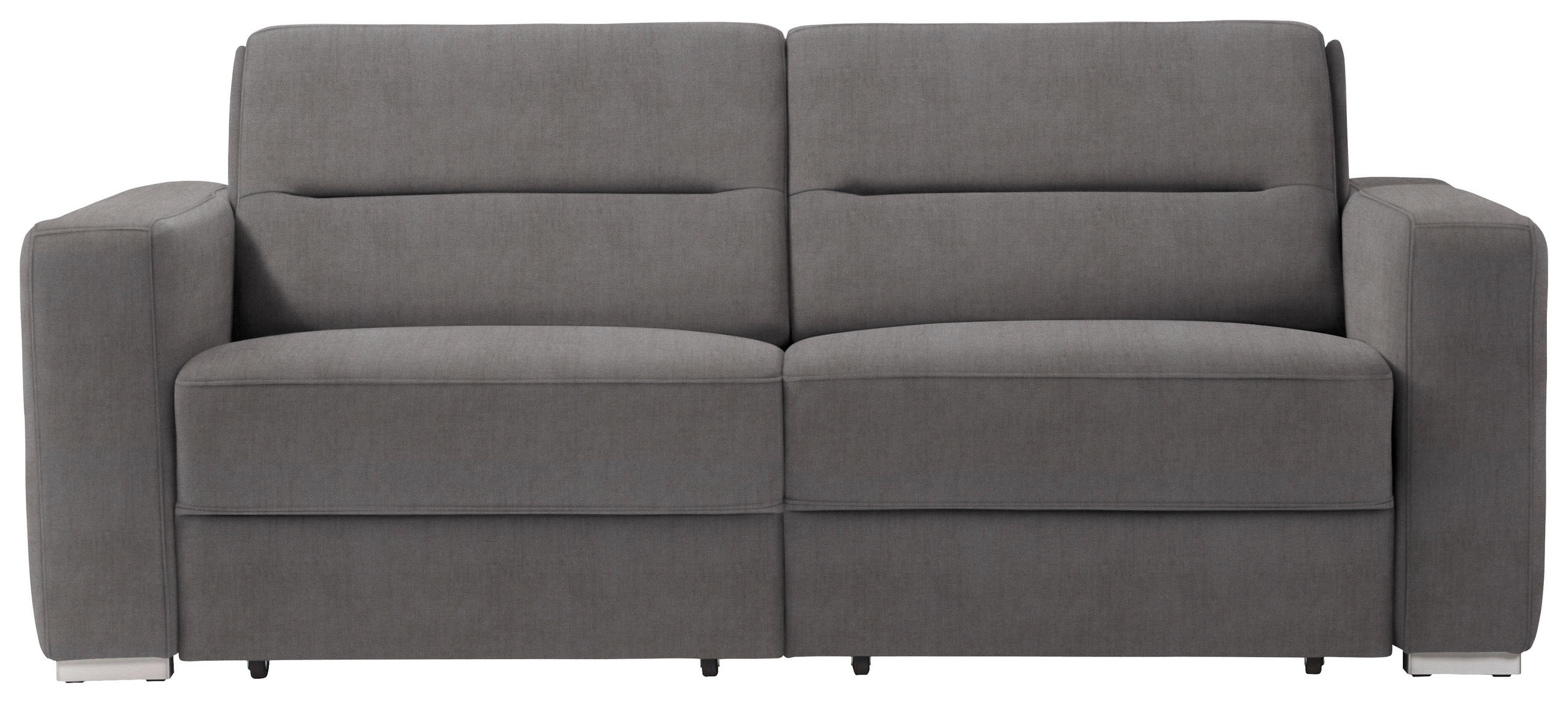 SCHLAFSOFA in Textil Grau  - Grau, Konventionell, Textil/Metall (202/86/92cm) - Sedda