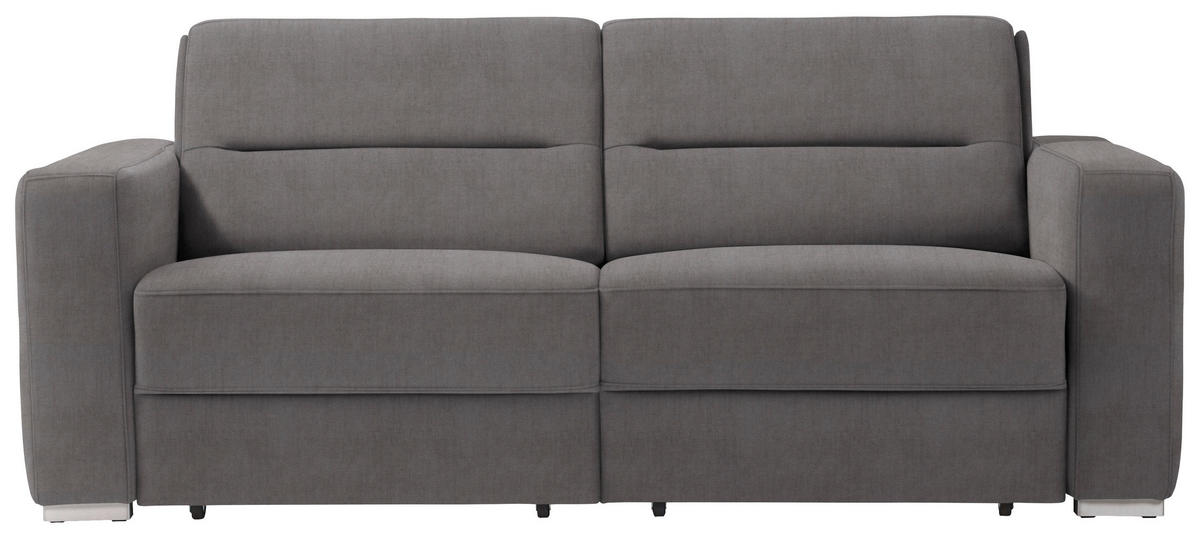 SCHLAFSOFA Grau  - Grau, KONVENTIONELL, Textil/Metall (202/86/92cm) - Sedda