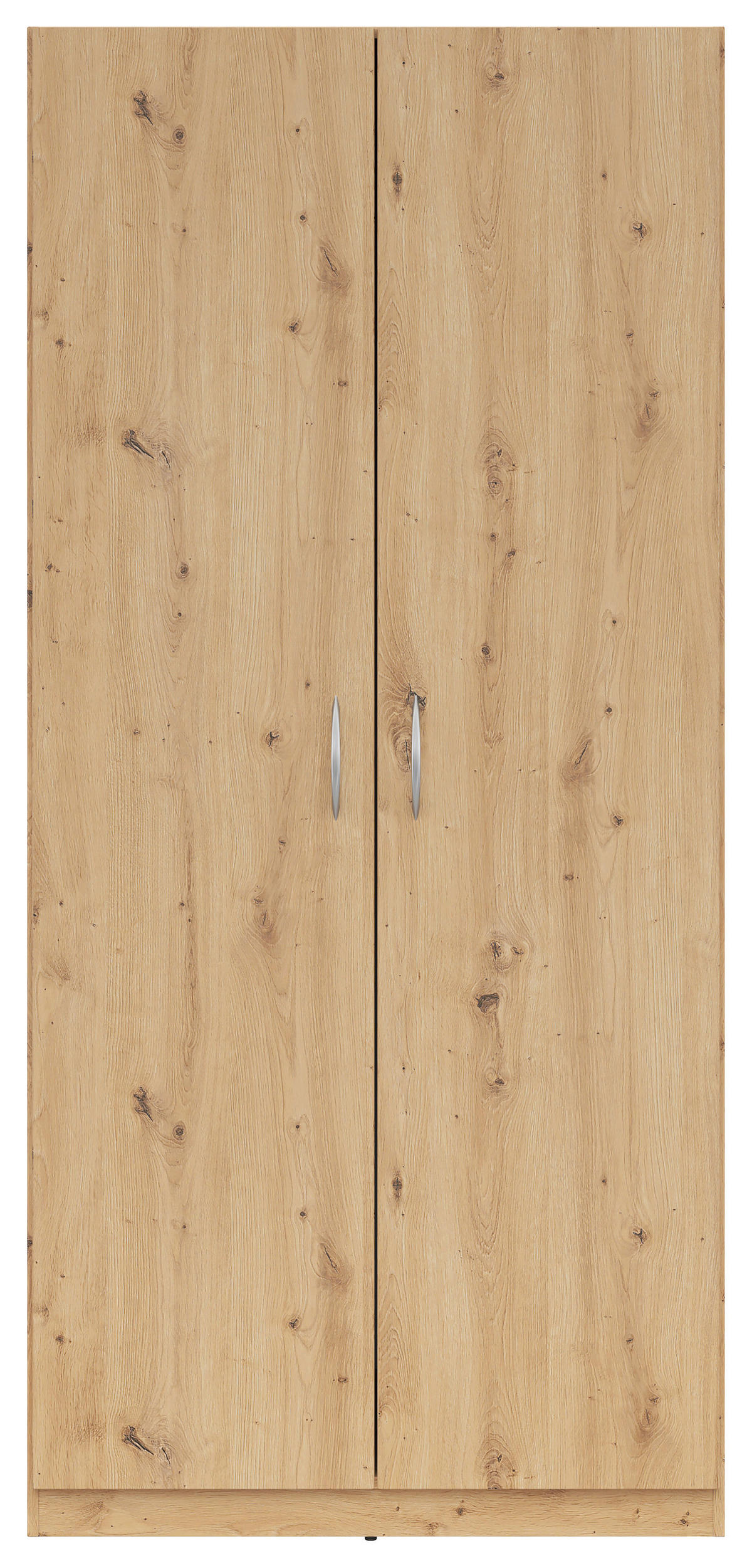 KLEIDERSCHRANK in Eiche Artisan  - Silberfarben/Eiche Artisan, Konventionell, Holzwerkstoff/Kunststoff (91/197/54cm) - Carryhome