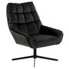 SESSEL in Velours Grau  - Schwarz/Grau, Konventionell, Textil/Metall (73/88/82cm) - Livetastic