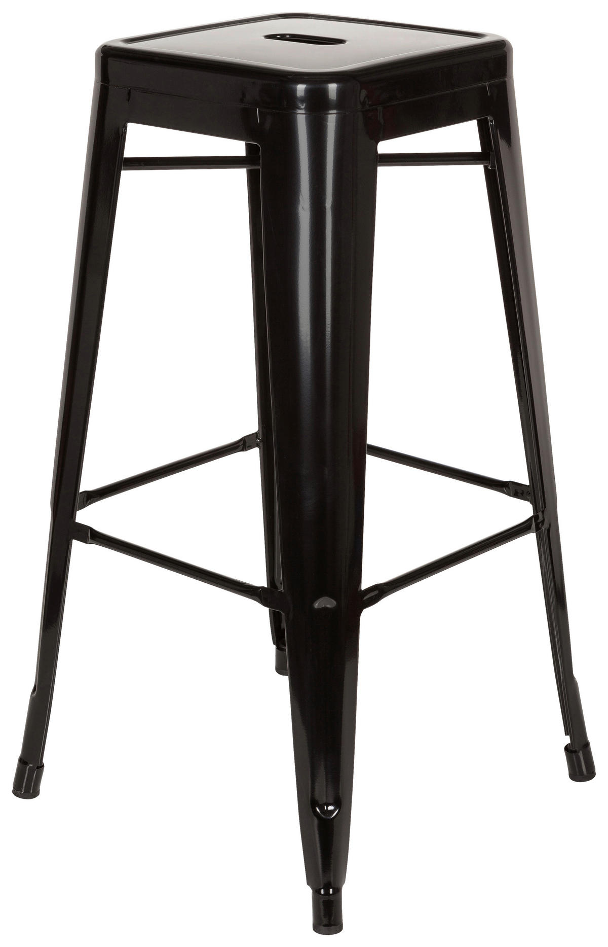 BAROVÁ STOLIČKA, čierna - čierna, Basics, kov (44/77/44cm) - MID.YOU