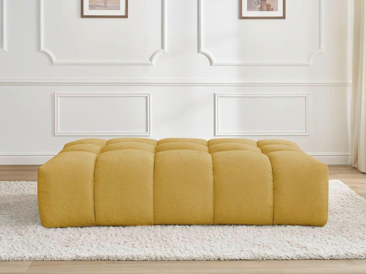 HOCKER EVEREST Struktur Gelb  - Gelb/Schwarz, MODERN, Kunststoff/Textil (166/100/40cm)