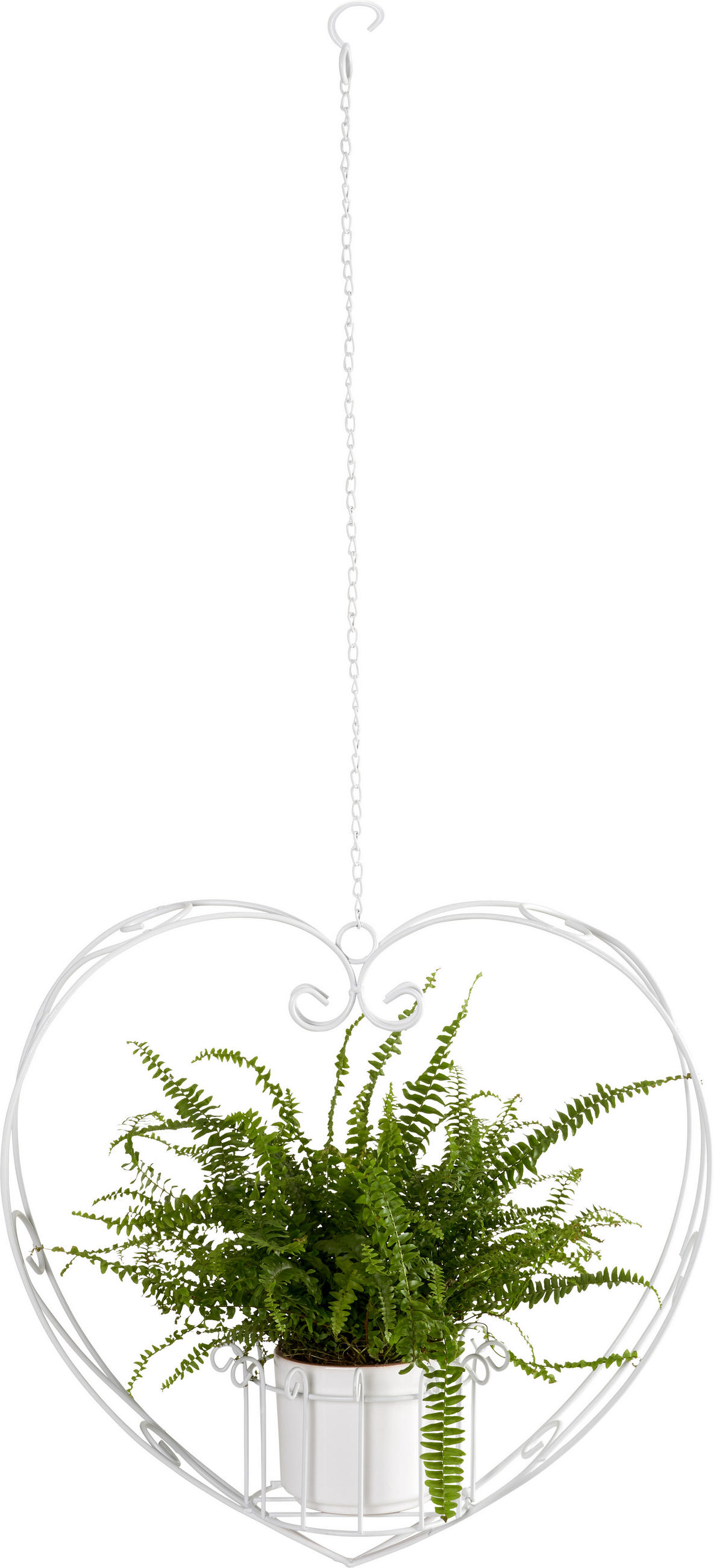 ZÁVESNÉ KVETINÁČE kov, 39/39/14 cm - biela, Trend, kov (39/39/14cm) - Ambia Home