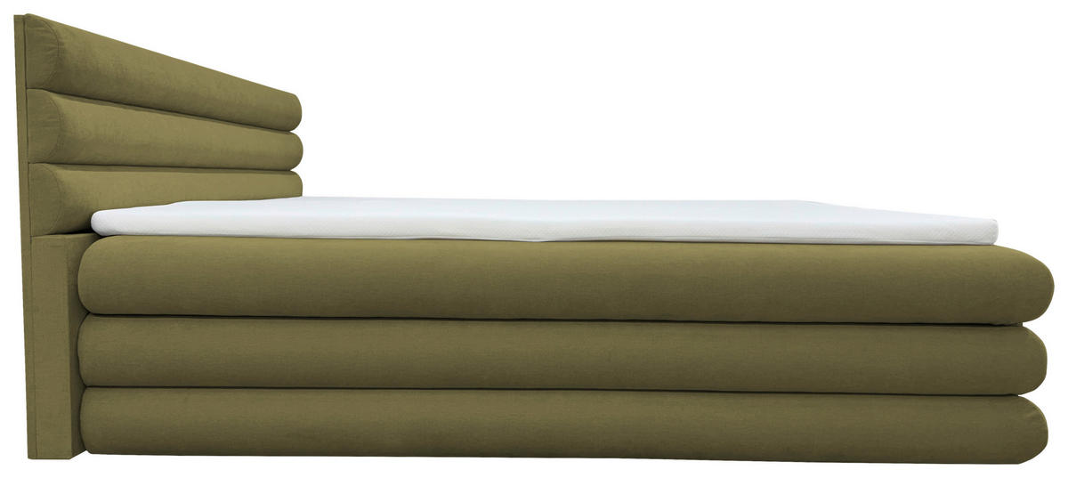 BOXBETT 180/200 cm  in Olivgrün  - Olivgrün, MODERN, Textil (180/200cm) - Livetastic