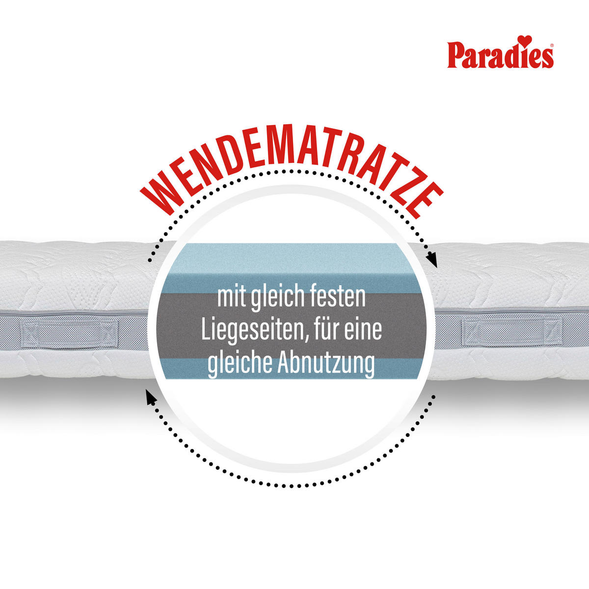 TASCHENFEDERKERNMATRATZE 160/200 cm, Höhe ca.: 21 cm, H5 = hart, 7-Zonen - Weiß, KONVENTIONELL, Textil (160/200cm) - Paradies