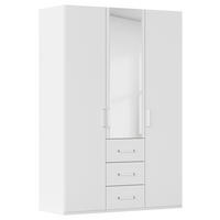 DREHTÜRENSCHRANK 151/223/60 cm 3-türig Weiß  - Weiß, Design, Glas/Holzwerkstoff (151/223/60cm) - Novel