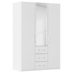 DREHTÜRENSCHRANK  in Weiß  - Weiß, Design, Glas/Holzwerkstoff (151/223/60cm) - Novel