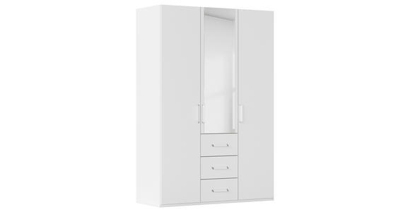 DREHTÜRENSCHRANK in Weiß - Weiß, Design, Glas/Holzwerkstoff (151/223/60cm) - Novel
