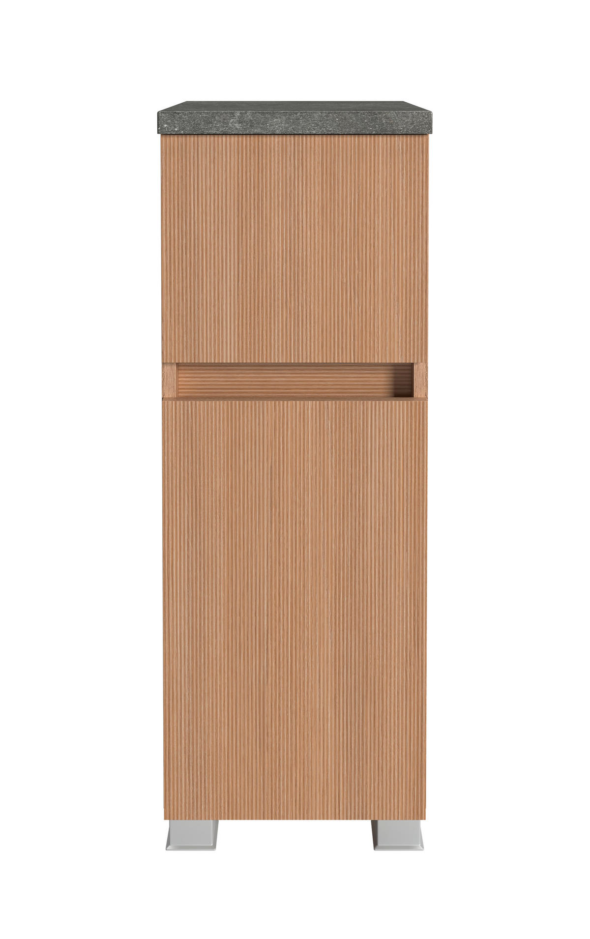 UNTERSCHRANK 30/80/35 cm   - Eichefarben/Silberfarben, KONVENTIONELL, Holzwerkstoff/Kunststoff (30/80/35cm) - Xora