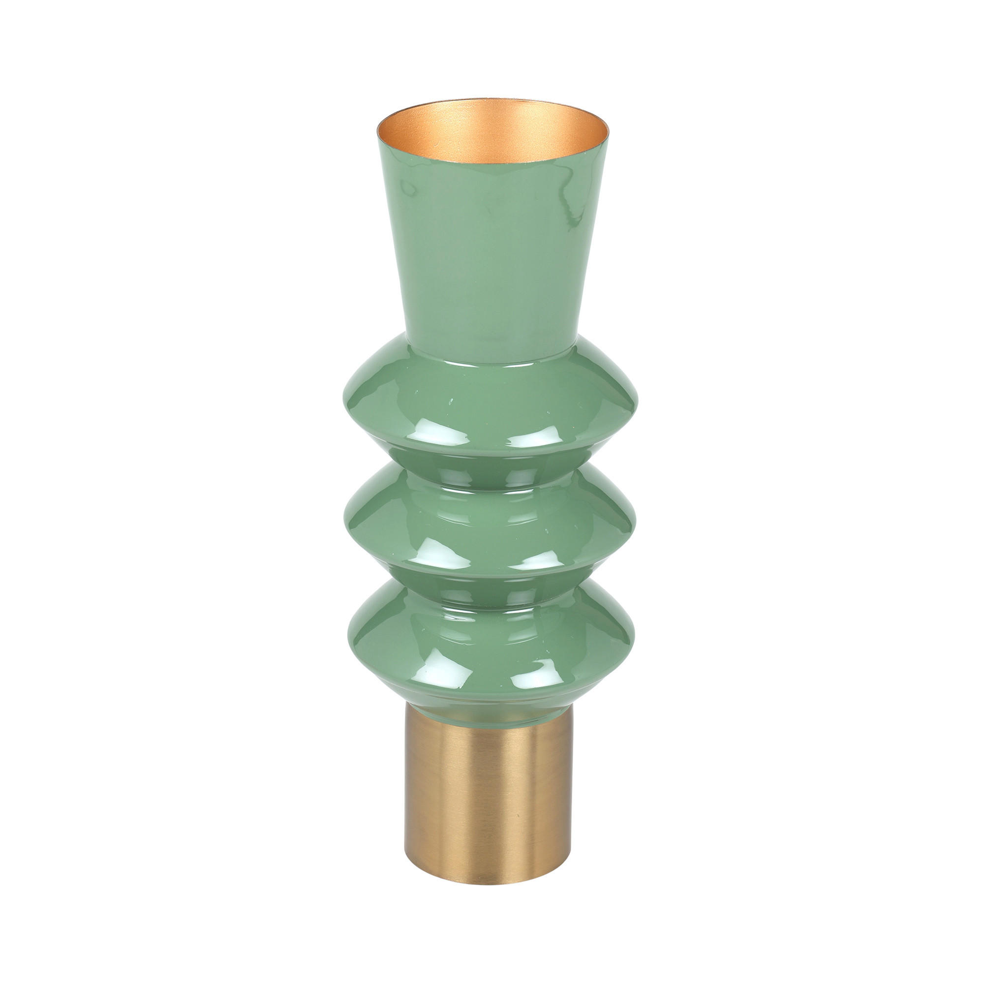 VASE 34 cm  - Grün, LIFESTYLE, Metall (12,5/34/10cm) - Ambia Home