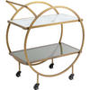 SERVIERWAGEN Messingfarben  - Messingfarben, Design, Glas/Metall (74/40/85cm) - Kare-Design