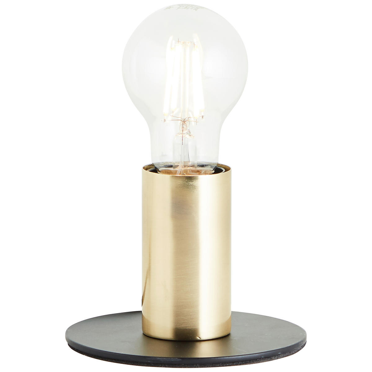 TISCHLEUCHTE 11,5/8,5 cm   - Messingfarben/Schwarz, Design, Metall (11,5/8,5cm) - Brilliant