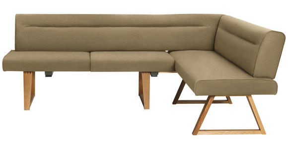 ECKBANK 230/170 cm  in Eichefarben, Olivgrün  - Eichefarben/Olivgrün, KONVENTIONELL, Holz/Textil (230/170cm) - Moderano