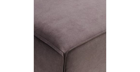 ECKSOFA in Velours Taupe  - Taupe/Schwarz, Basics, Holz/Textil (260/161cm) - Carryhome