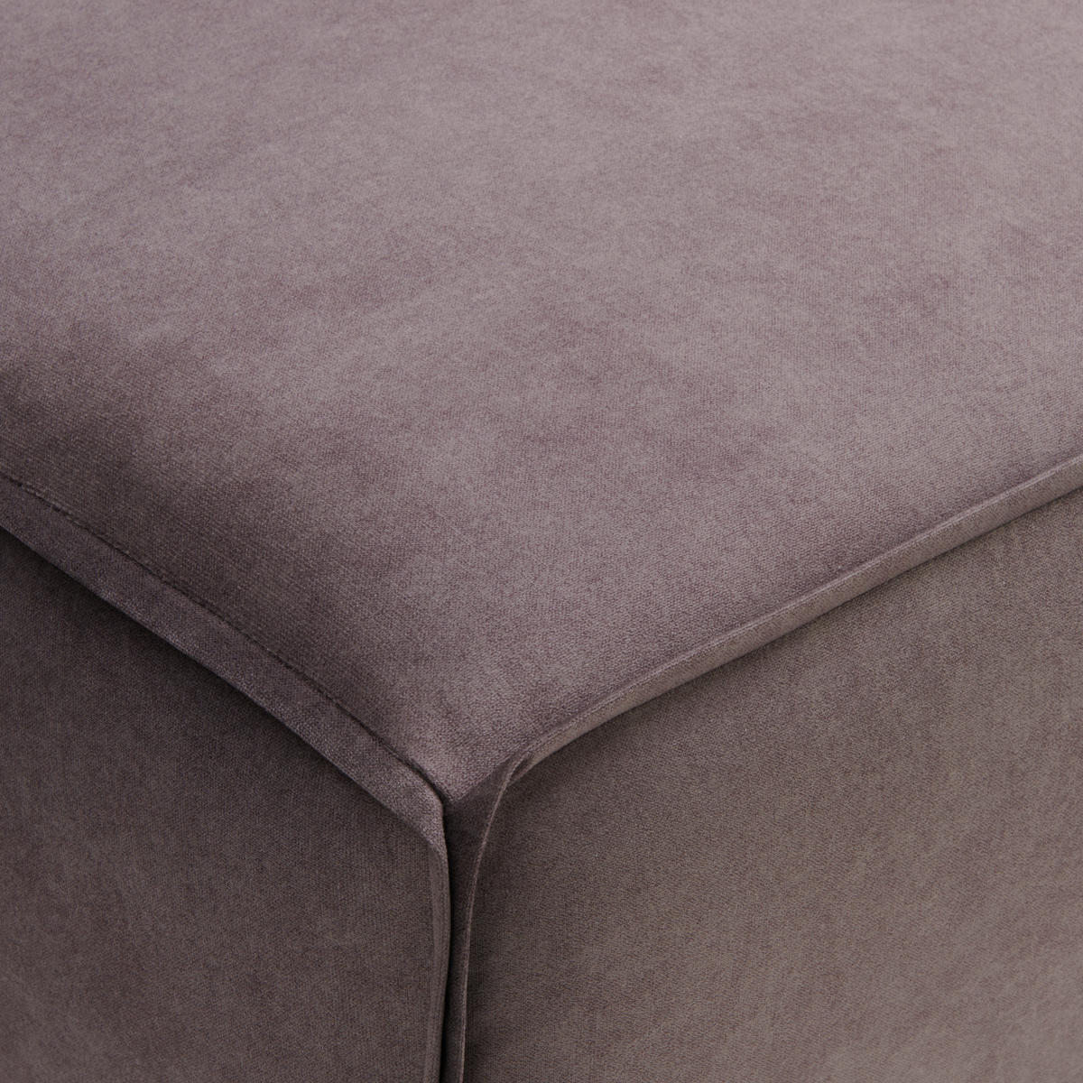 ECKSOFA in Velours Taupe  - Taupe/Schwarz, Basics, Holz/Textil (260/161cm) - Carryhome