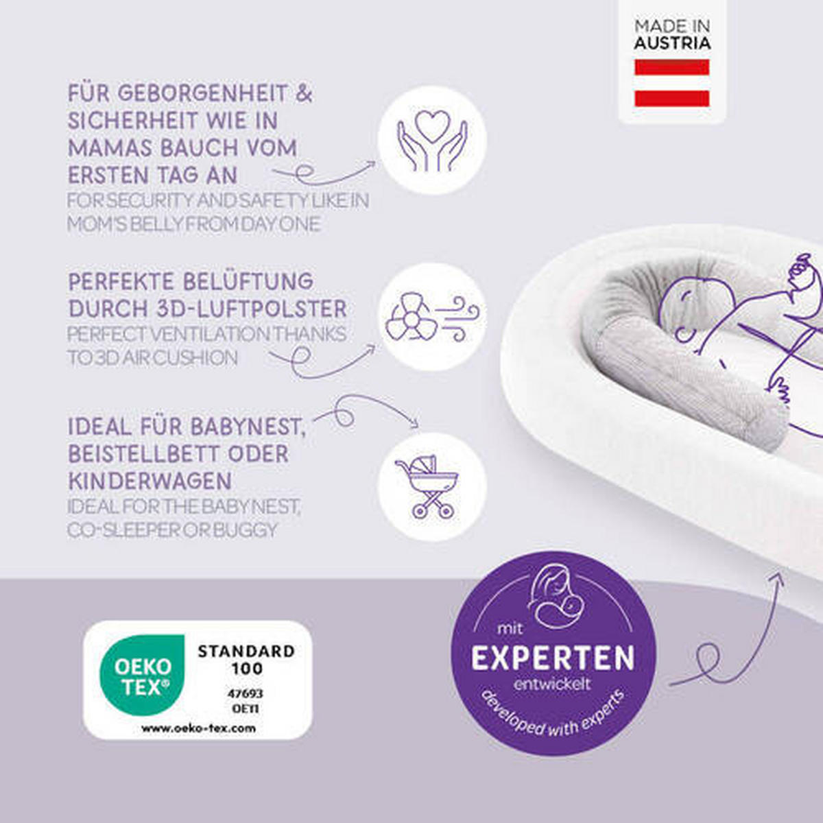 KUSCHELNEST HOME AIR Nestverkleinerung    - Basics (80cm) - Träumeland