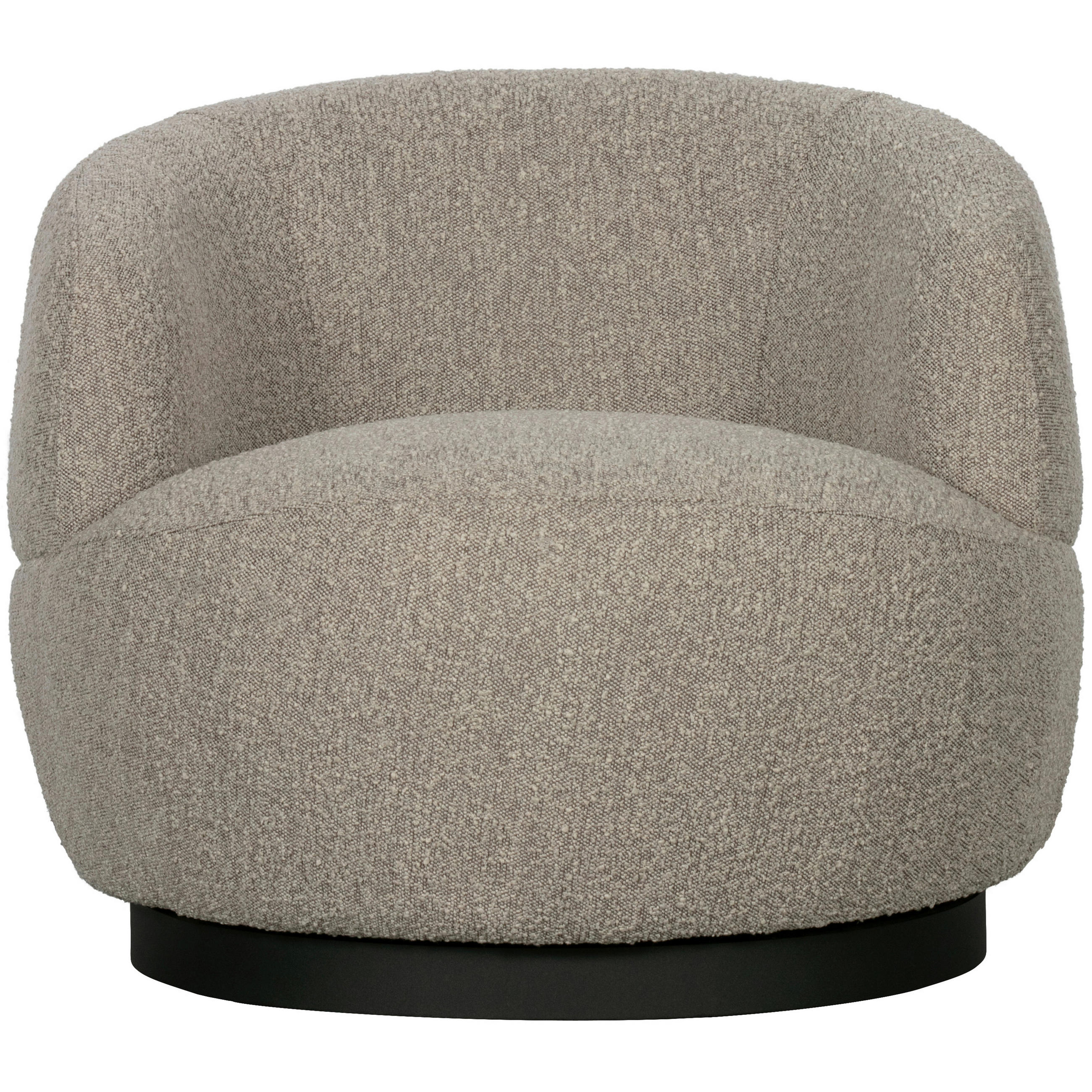 SESSEL in Bouclé Naturfarben  - Schwarz/Naturfarben, Design, Kunststoff/Textil (84/71/88cm) - Livetastic