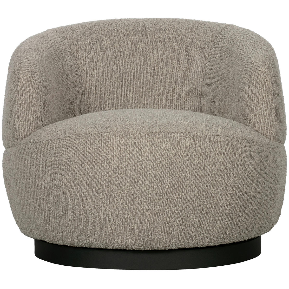 SESSEL in Bouclé Naturfarben  - Schwarz/Naturfarben, Design, Kunststoff/Textil (84/71/88cm) - Livetastic