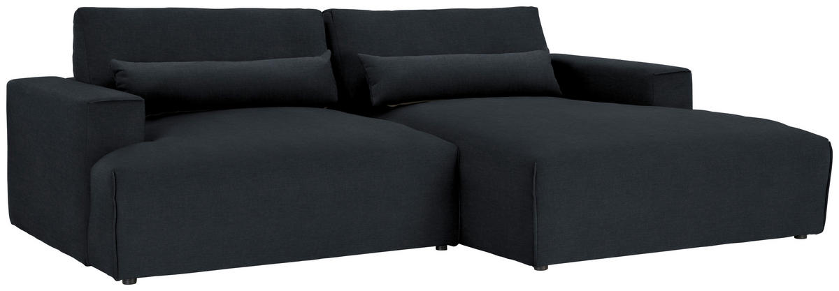 ECKSOFA Struktur Anthrazit  - Anthrazit/Schwarz, Design, Kunststoff/Textil (267/187cm) - Stylife