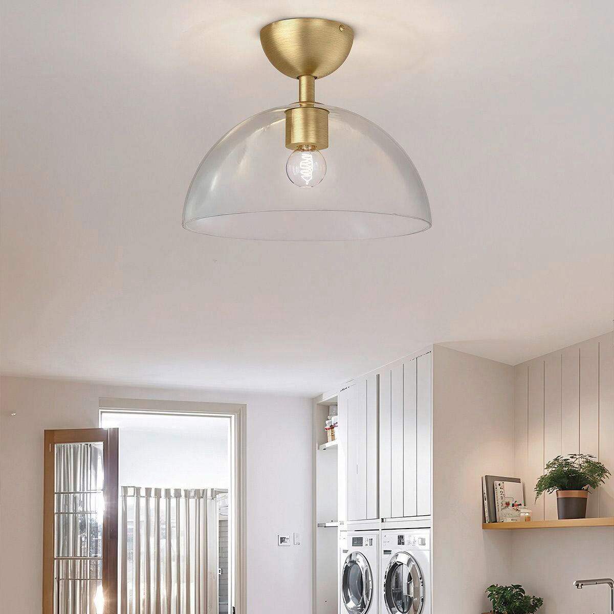 HÄNGELEUCHTE 30,5/25,4 cm  - Goldfarben, KONVENTIONELL, Glas/Metall (30,5/25,4cm) - Elstead Lighting