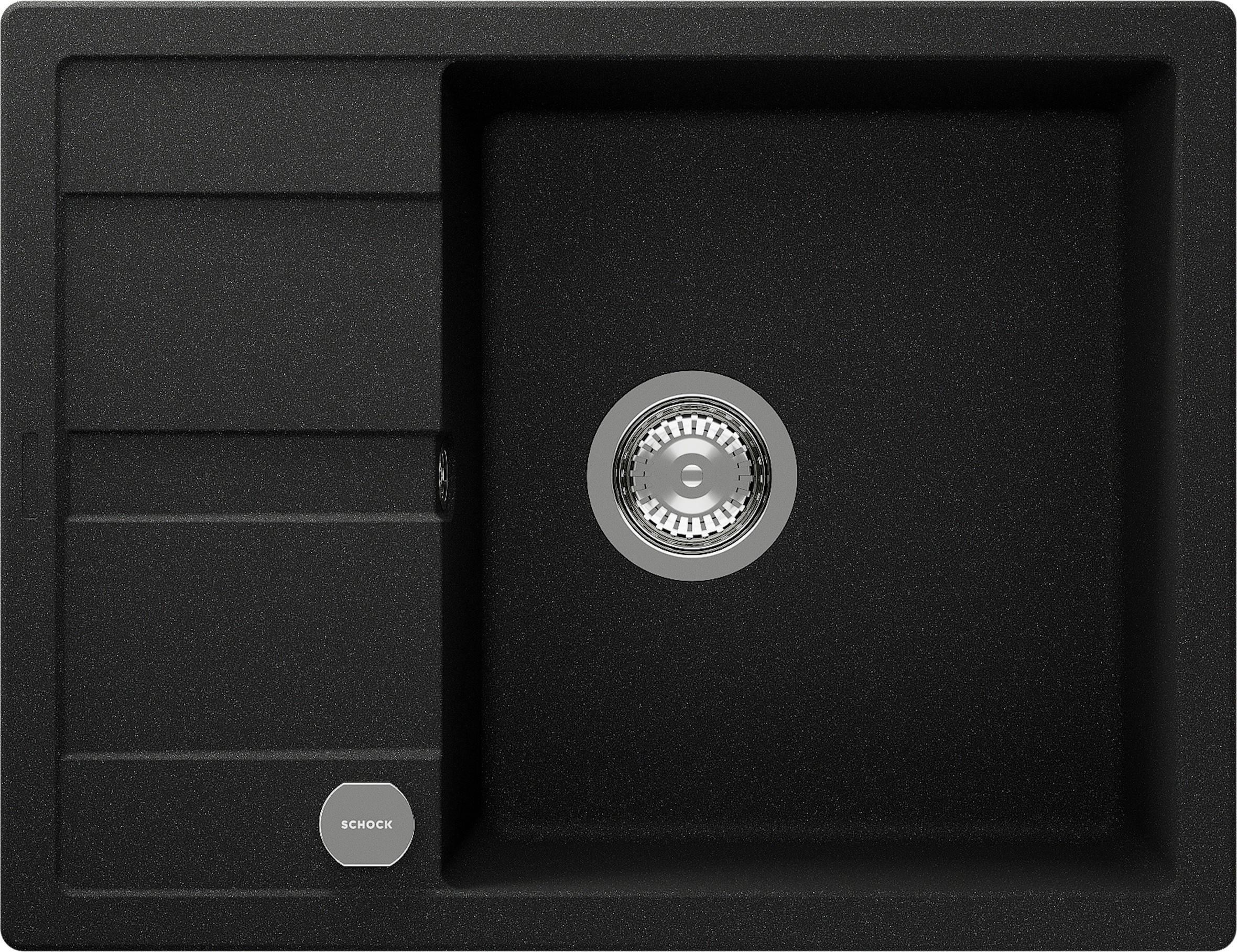 SPÜLE MAND100AGON  - Graphitfarben, Basics, Stein (65/30,4/50cm) - Schock