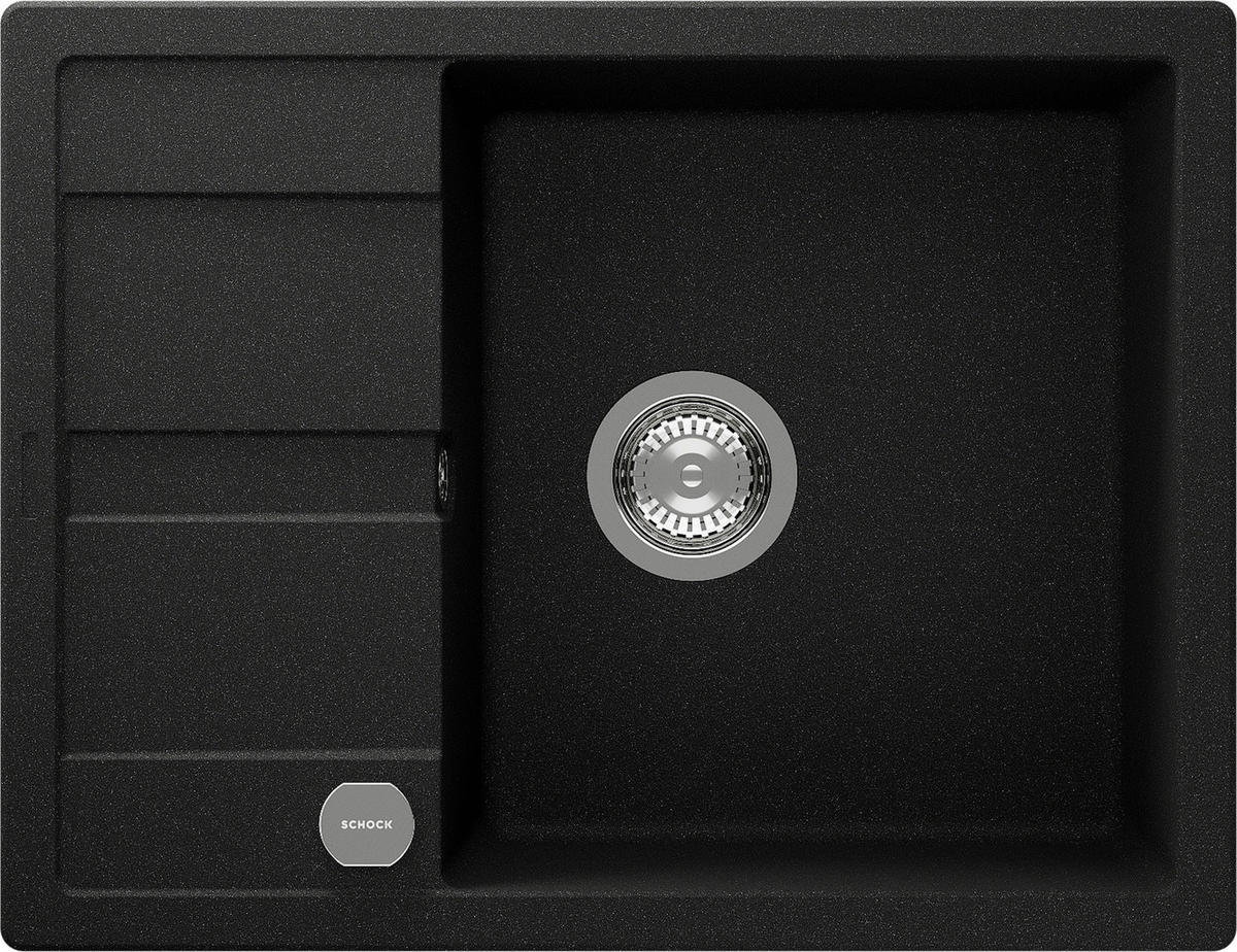 SPÜLE MAND100AGON  - Graphitfarben, Basics, Stein (65/30,4/50cm) - Schock