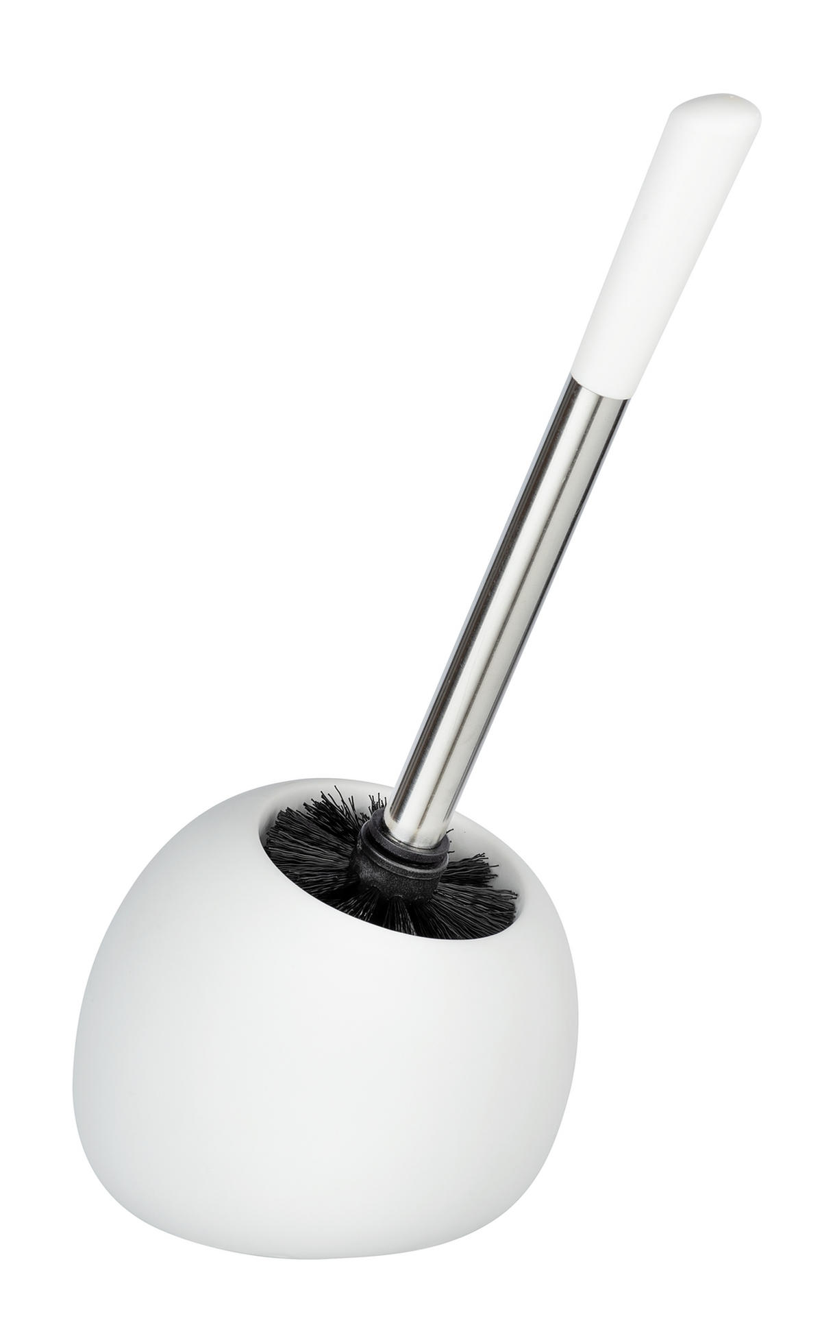 TOALETTBORSTSET i plast  plast   - vit/aluminiumfärgad, Basics, plast/keramik (15/37cm)