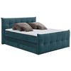 BOXSPRINGBETT 180/200 cm  in Dunkelblau  - Schwarz/Dunkelblau, KONVENTIONELL, Kunststoff/Textil (180/200cm) - Esposa