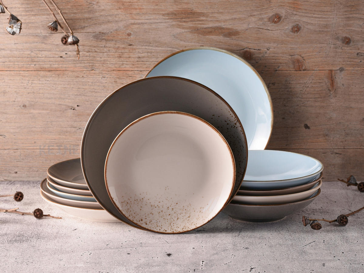 KOMPLETT SERVIS NATURE COLLECTION NORDIC STYLE 12 delar  - multicolor, Basics, keramik (31,5/31,5/38cm) - Creatable