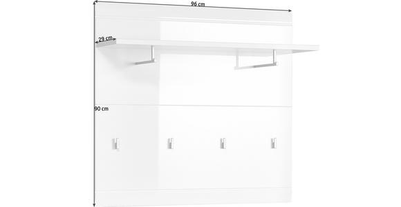 GARDEROBENPANEEL in 95,9/90/30 cm - Weiß, Design, Holzwerkstoff (95,9/90/30cm) - Carryhome