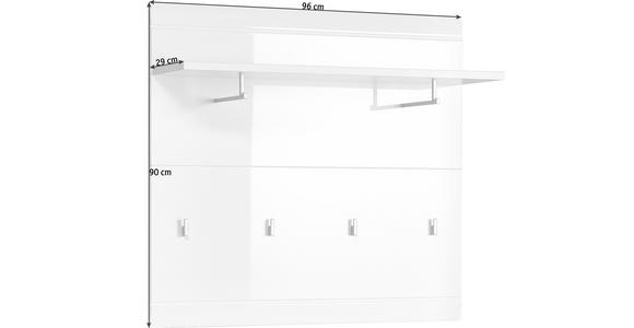 GARDEROBENPANEEL  in 95,9/90/30 cm  - Weiß, Design, Holzwerkstoff (95,9/90/30cm) - Carryhome