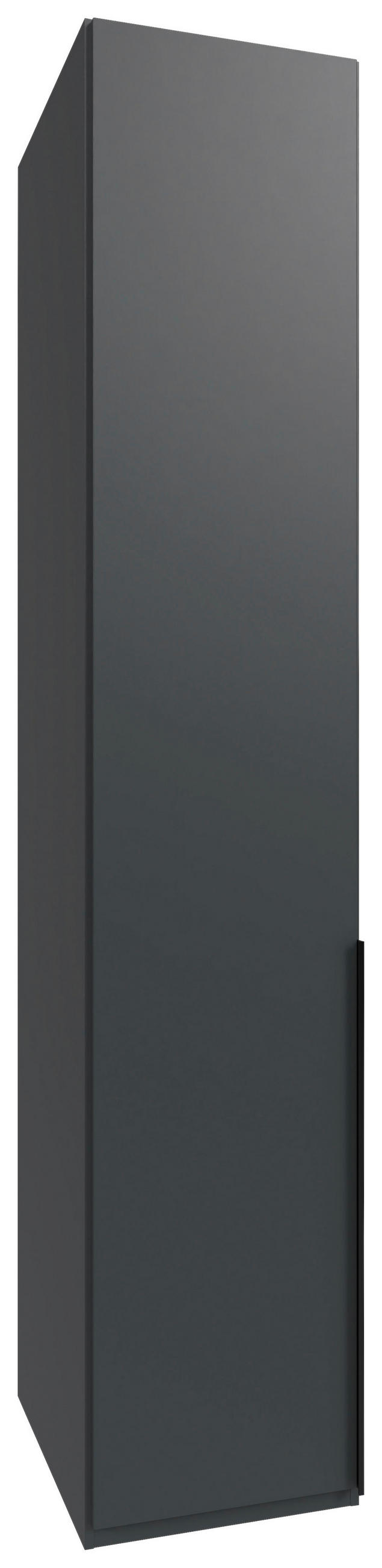 DREHTÜRENSCHRANK  in Graphitfarben  - Schwarz/Graphitfarben, MODERN, Holzwerkstoff/Metall (45/236/58cm) - MID.YOU