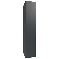DREHTÜRENSCHRANK  in Graphitfarben  - Schwarz/Graphitfarben, MODERN, Holzwerkstoff/Metall (45/236/58cm) - MID.YOU