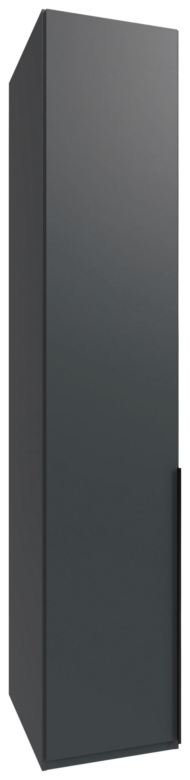 DREHTÜRENSCHRANK  in Graphitfarben  - Schwarz/Graphitfarben, MODERN, Holzwerkstoff/Metall (45/236/58cm) - MID.YOU