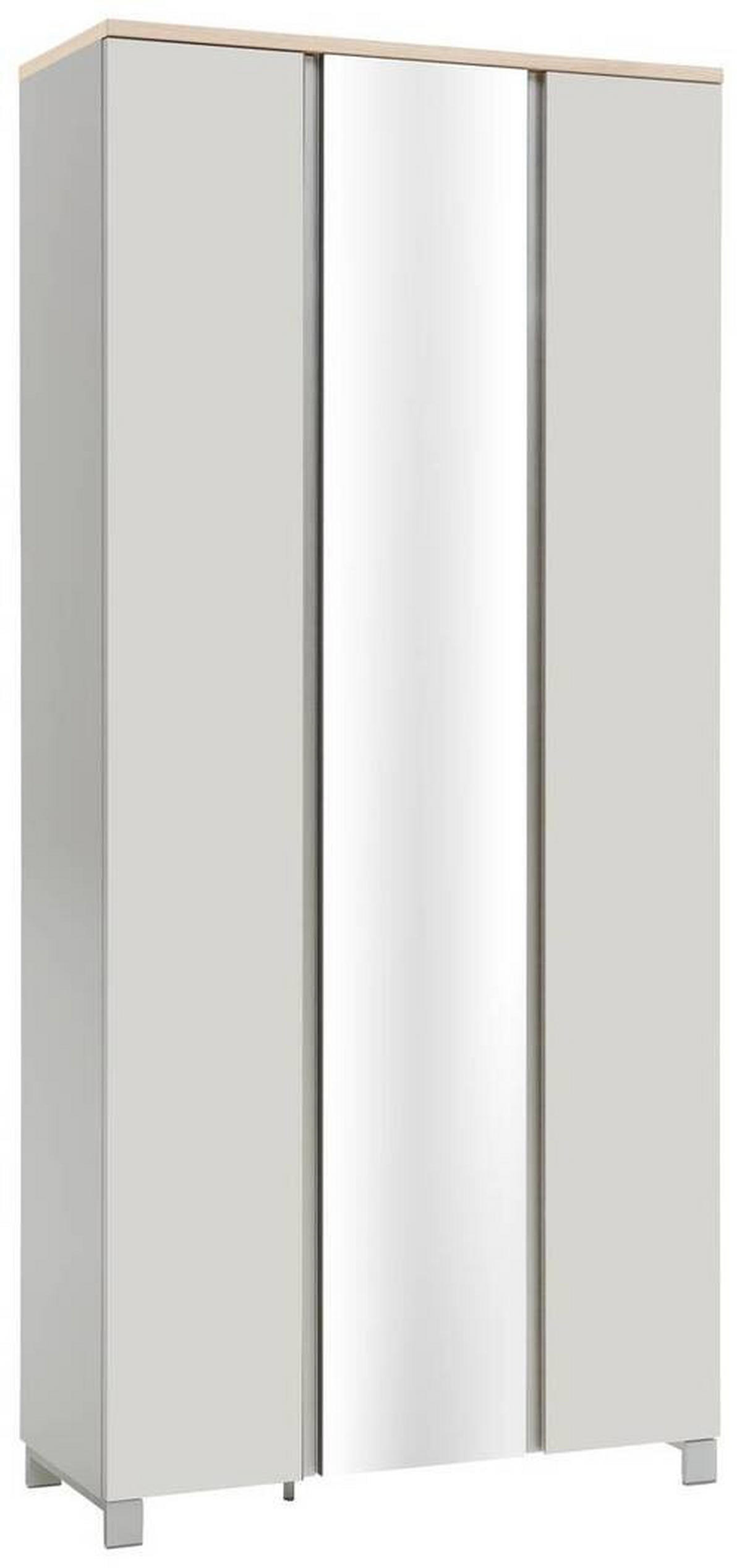 GARDEROBENSCHRANK Dieter Knoll  in 89/193/37 cm  - Weiss/Eichefarben, Design, Holz/Holzwerkstoff (89/193/37cm) - Dieter Knoll