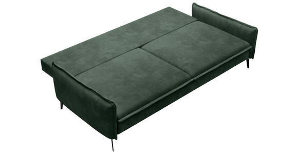 SCHLAFSOFA in Chenille Waldgrün - Waldgrün/Schwarz, KONVENTIONELL, Textil/Metall (223/89/107cm) - Carryhome