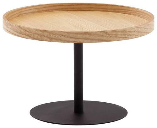 COUCHTISCH rund Braun  - Schwarz/Braun, MODERN, Holzwerkstoff/Metall (61/40cm) - MID.YOU