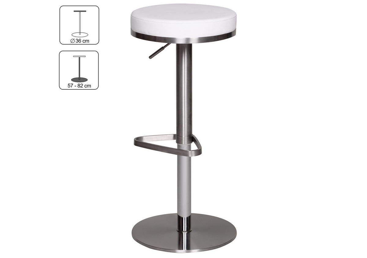 BARPALL i vit  - vit/silver, Modern, metall/textil (38/57/38cm) - MID.YOU