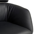 ARMLEHNSTUHL  Lederauswahl, Wippfunktion, Sitzfläche 360° drehbar, automatische Rückholfunktion  Echtleder  Schwarz, Walnussfarben  - Walnussfarben/Schwarz, Design, Leder/Holz (62/92/66cm) - Dieter Knoll
