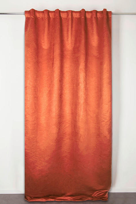 FERTIGVORHANG  blickdicht   140/280 cm  - Rotorange, Basics, Textil (140/280cm)