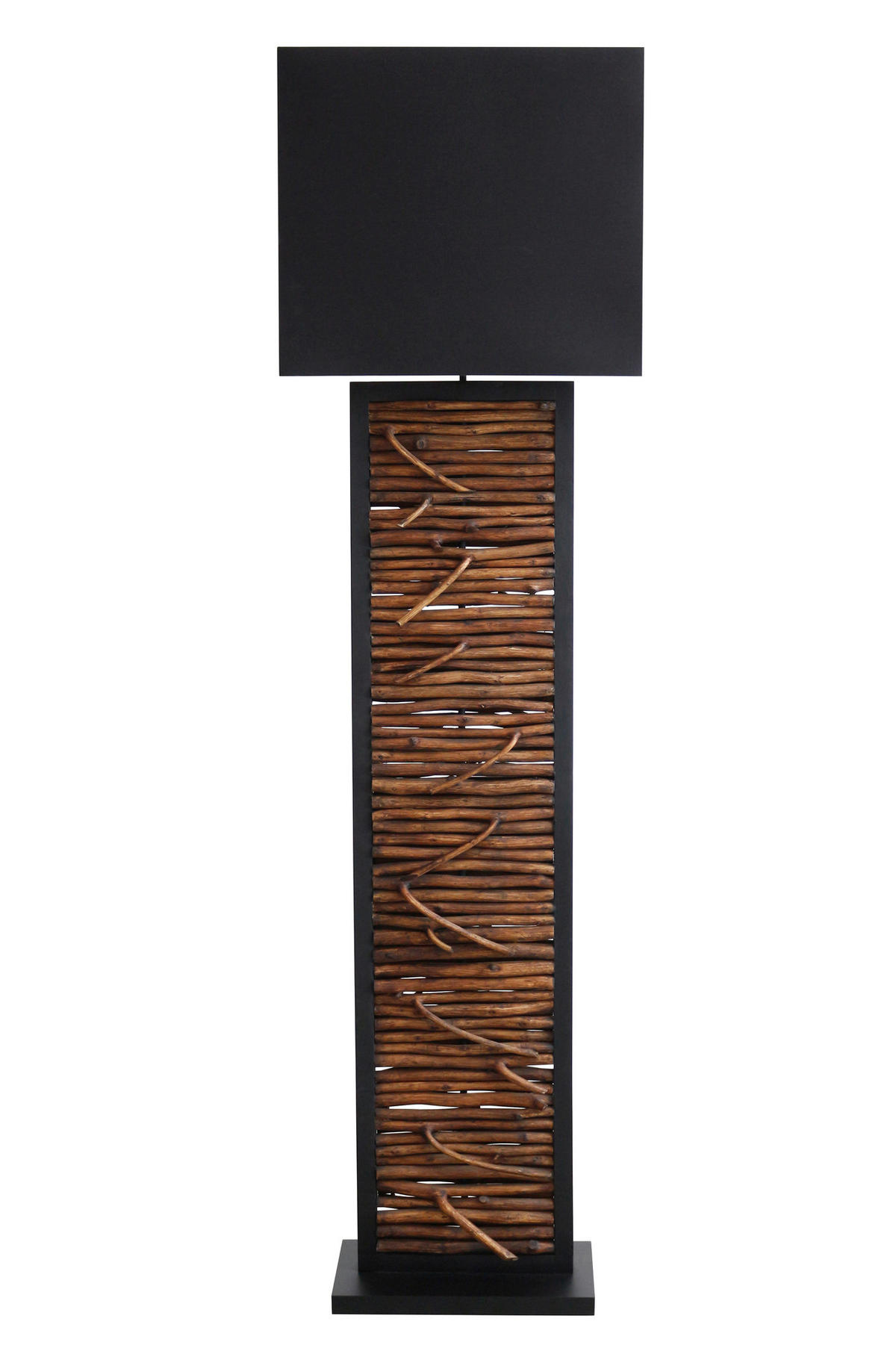 STEHLEUCHTE  35/163/20 cm   - Goldfarben/Schwarz, Design, Holz/Textil (35/163/20cm) - P & B