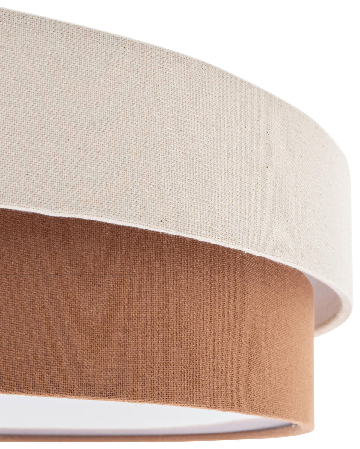 DECKENLEUCHTE  45/13 cm    - Terracotta/Creme, MODERN, Kunststoff/Textil (45/13cm) - Novel