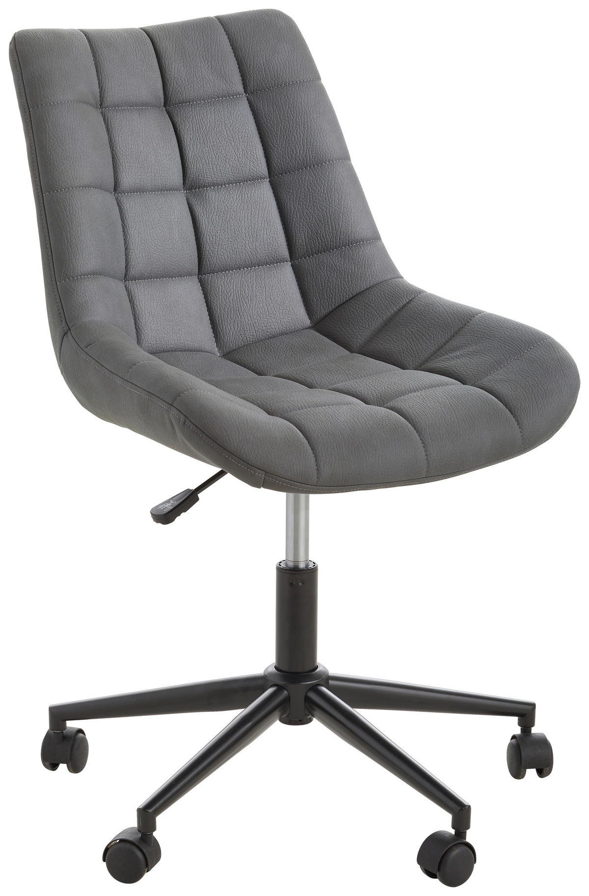 DREHSTUHL  in Grau, Schwarz  - Schwarz/Grau, KONVENTIONELL, Kunststoff/Textil (65/80-90/62cm) - Carryhome