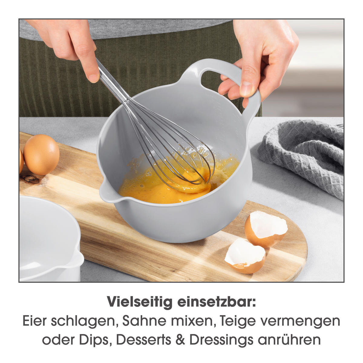 SCHÜSSELSET GOURMETmaxx 4-teilig  - Grau, Basics, Kunststoff (21/15/21cm) - GOURMETMAXX