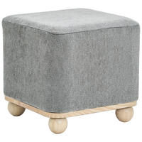 TABURE, les, tekstil, leseni material siva  - siva/naravne barve, Trend, tekstil/leseni material (41/41/41cm) - Xora