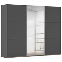 GARDEROB MED SKJUTDÖRRAR 261/210/59 cm,  i grå, 3 dörrar  - grå, Trend, metall/trämaterial (261/210/59cm) - Rauch Möbel
