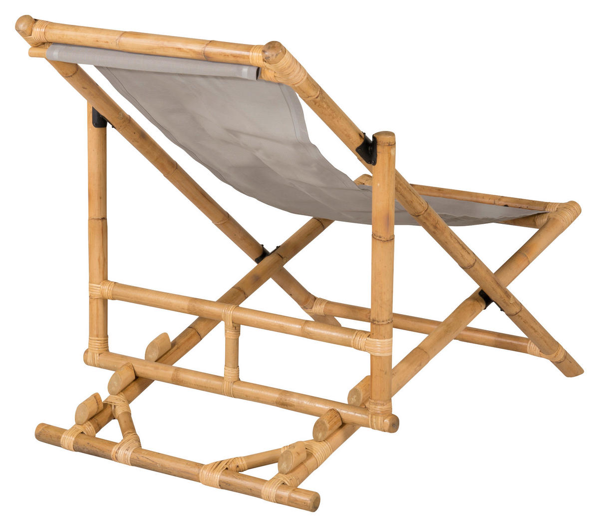 STRANDSESSEL 73/79/73 cm  - Grau, KONVENTIONELL, Holz/Textil (73/79/73cm) - Gardenson